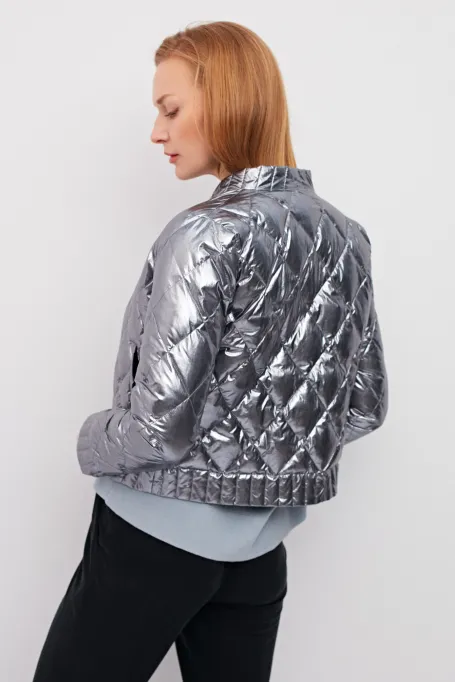 Lekka kurtka puchowa dwustronna deseń Lekka kurtka puchowa dwustronna deseń