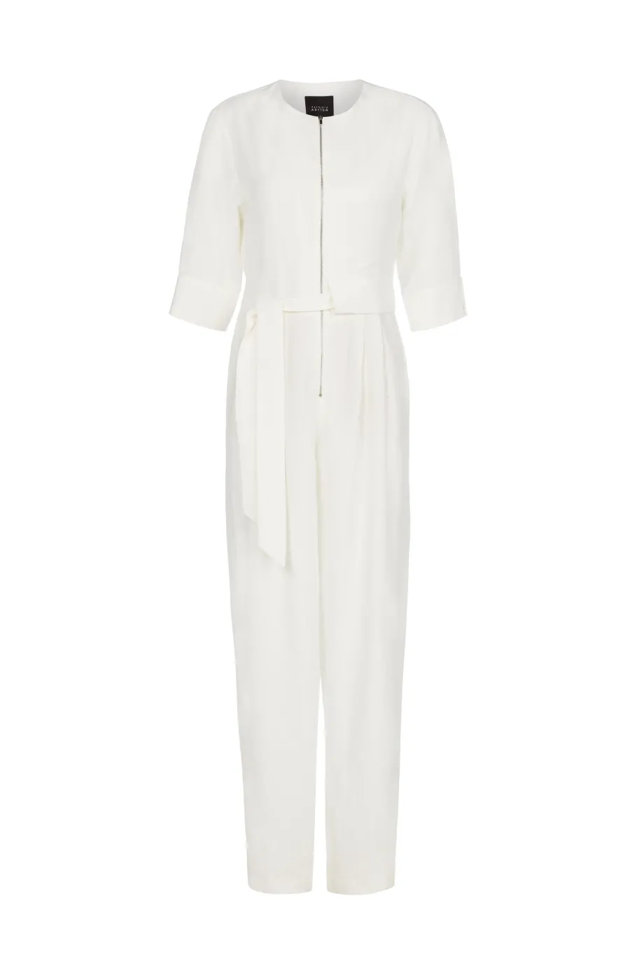 Biały kombinezon z lnem Biały kombinezon z lnem