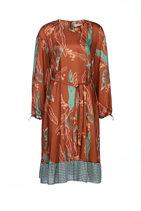 Sukienka z jedwabiem luxury line deseń Sukienka z jedwabiem luxury line deseń