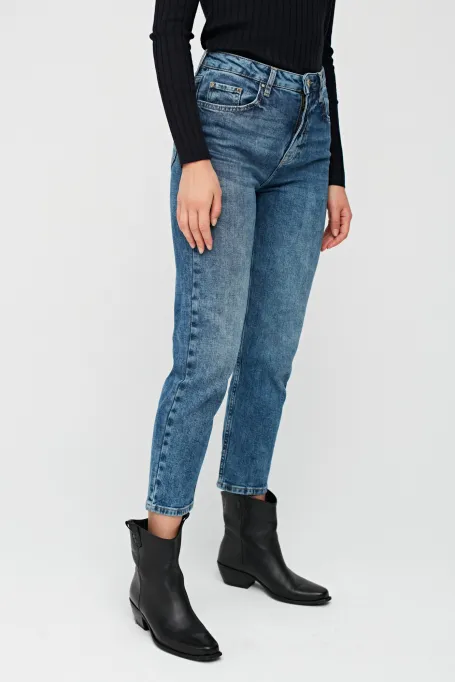 Buty ze skóry z kwadratowym noskiem