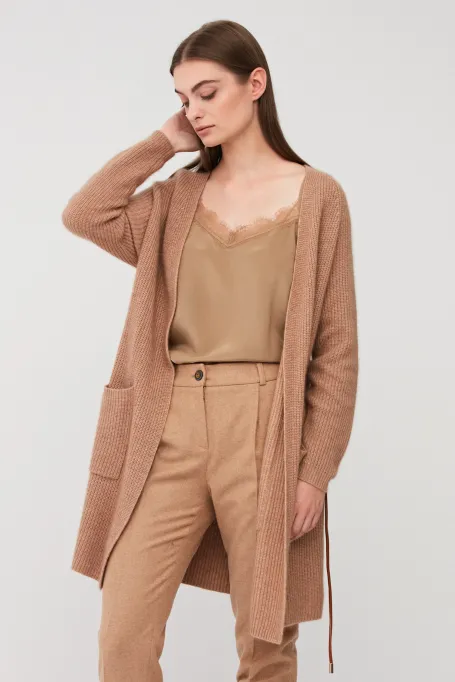 Jedwabny top luxury line beż