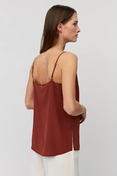Top z jedwabiu luxury line pomarańczowy Top z jedwabiu luxury line pomarańczowy