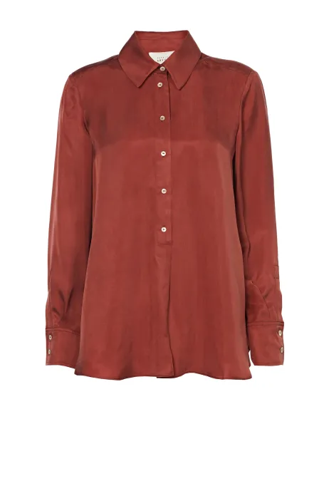 Koszula z cupro pomarańczowy Koszula z cupro pomarańczowy