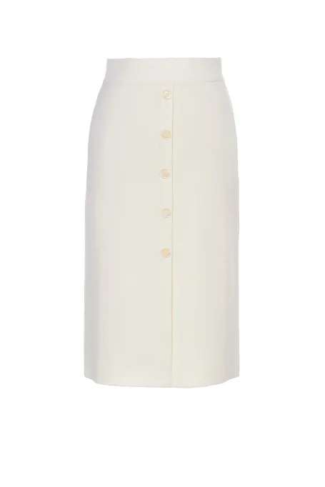 Wełniana spódnica merino luxury line beż