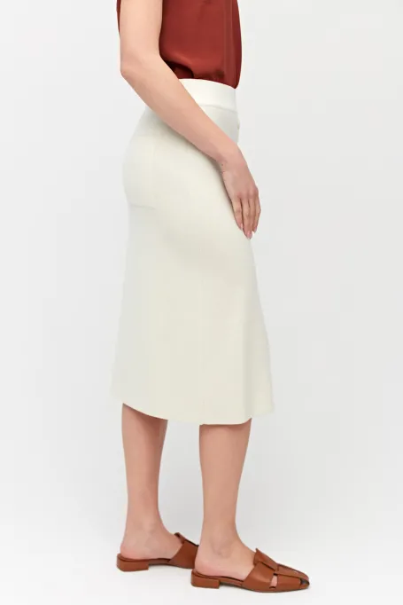 Wełniana spódnica merino luxury line beż