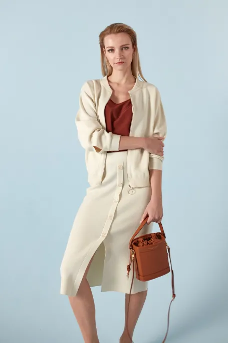 Wełniana spódnica merino luxury line - Patrizia Aryton