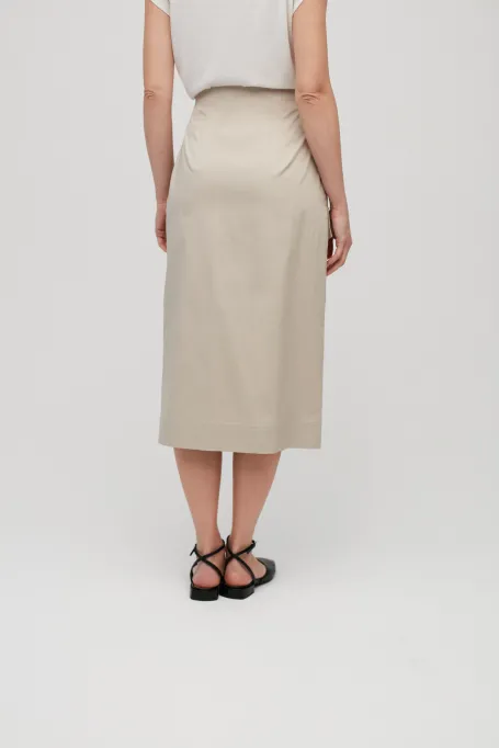 Spódnica cargo midi beż