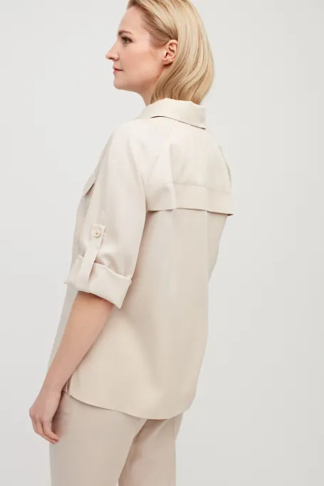 Koszula z kieszeniami beż Koszula z kieszeniami beż