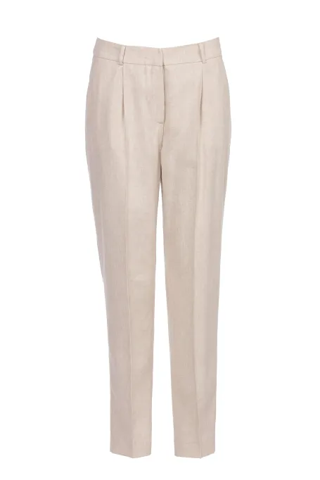 Spodnie z lnem do garnituru 