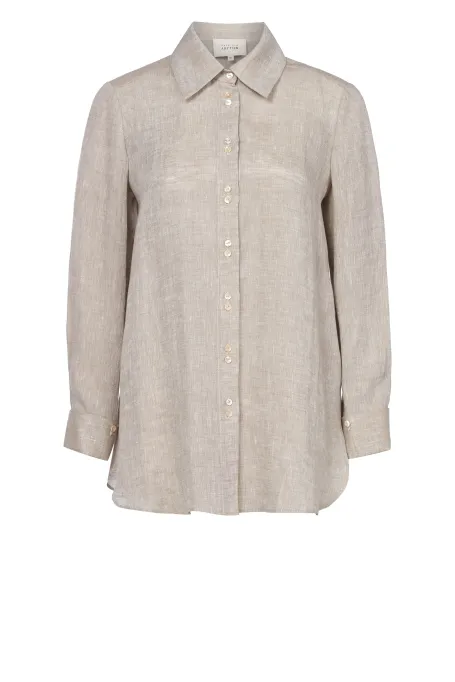 Koszula z lnu beż