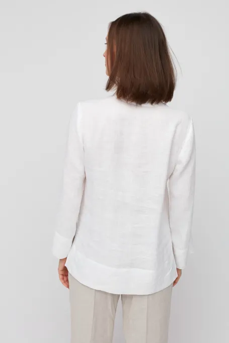 Biała bluzka z konopi