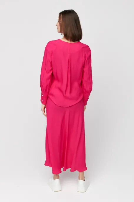 Bluzka z mankietami różowy Bluzka z mankietami różowy