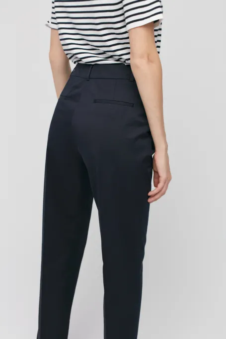 Granatowe spodnie z bawełny