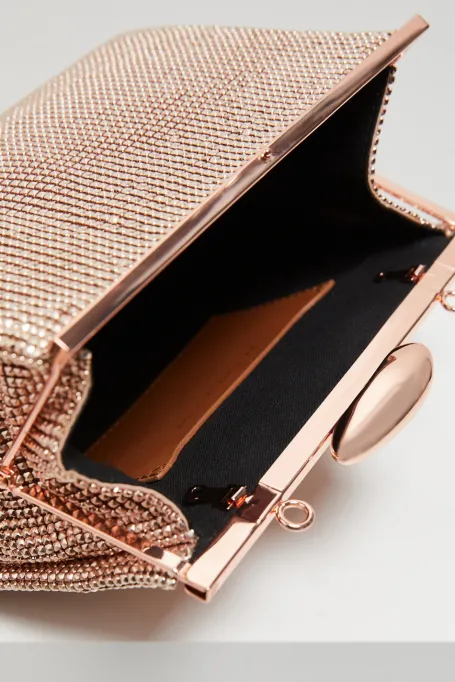 Mini torebka w kolorze złota