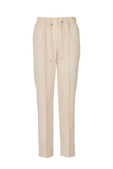 Beżowe joggery z kieszeniami damskie - Patrizia Aryton