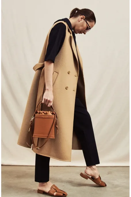 Długa kamizelka wełniana doubleface damska - Patrizia Aryton