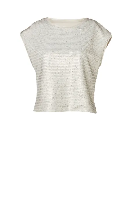 Bluzka z cekinami damska - Patrizia Aryton Bluzka z cekinami damska - Patrizia Aryton