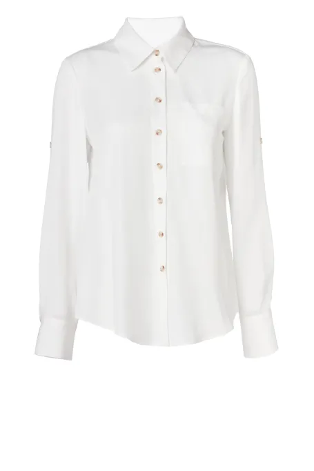 Biała bluzka z lyocellu Biała bluzka z lyocellu