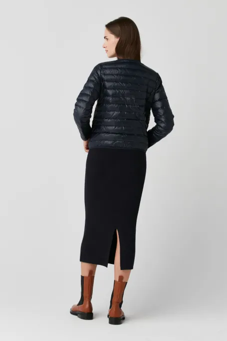 Krótka kurtka puchowa granatowy