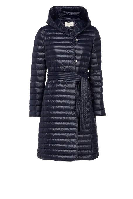 Lekka puchowa kurtka z kapturem Mila granatowy