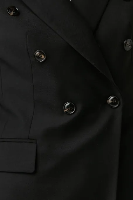 Czarny żakiet do garnituru z wełną dziewiczą Sophie