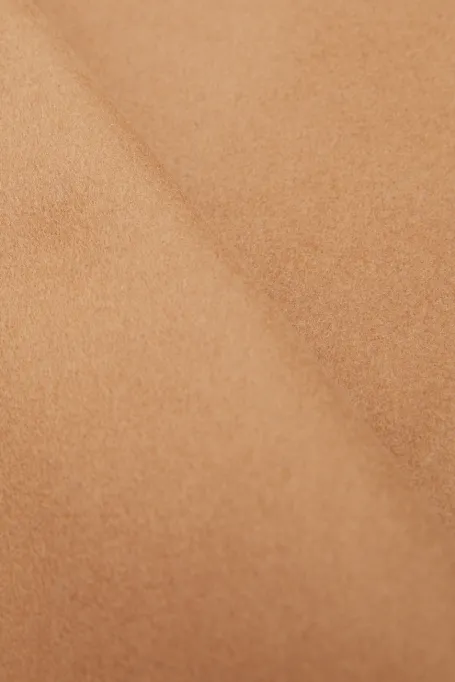 Szal z jedwabiem doubleface camelowy