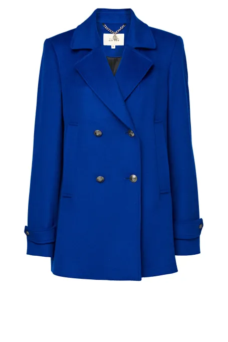 Wełniana kurtka dwurzędowa Clara niebieski Wełniana kurtka dwurzędowa Clara niebieski