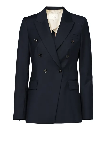 Granatowy żakiet dwurzędowy do garnituru Sophie