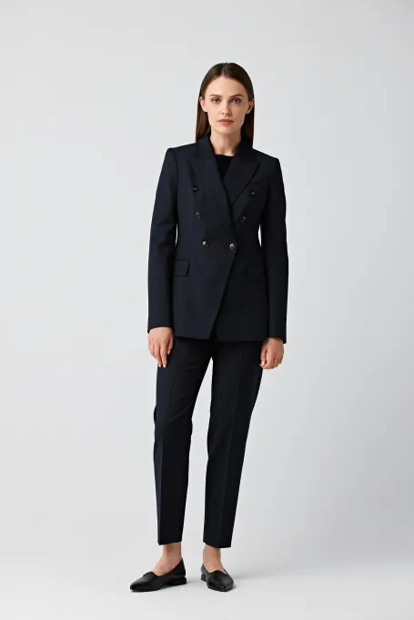 Granatowy żakiet dwurzędowy do garnituru Sophie