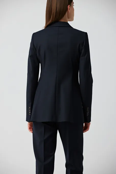Granatowy żakiet dwurzędowy do garnituru Sophie