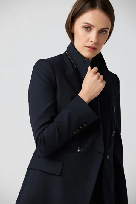 Granatowy żakiet dwurzędowy do garnituru Sophie
