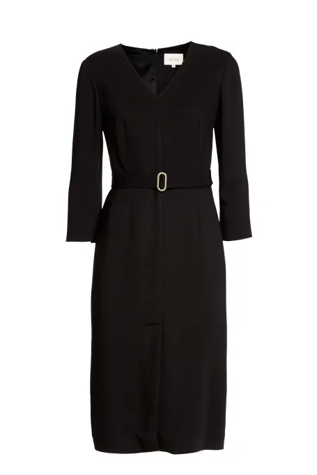 Czarna sukienka z paskiem Czarna sukienka z paskiem