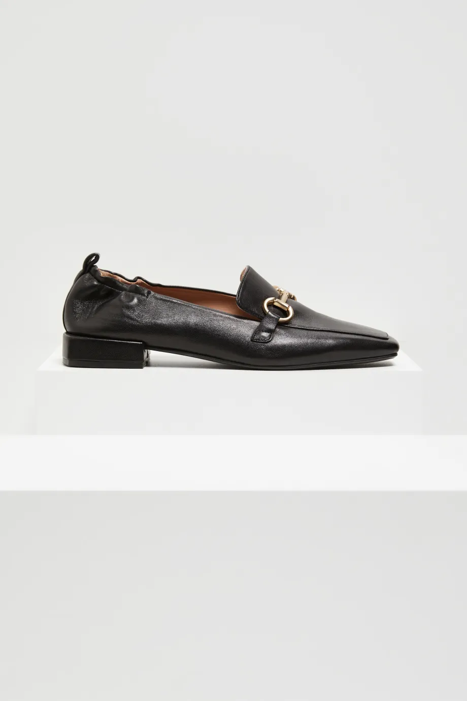 Czarne skórzane buty loafers Czarne skórzane buty loafers