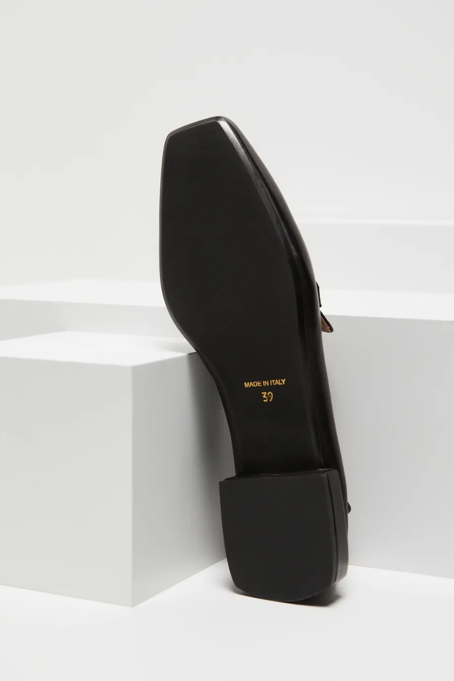 Czarne skórzane buty loafers Czarne skórzane buty loafers