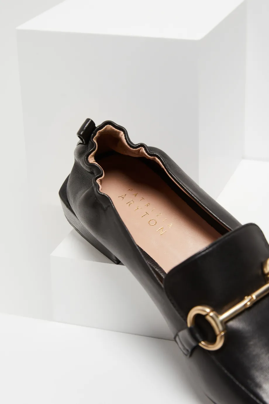 Czarne skórzane buty loafers Czarne skórzane buty loafers