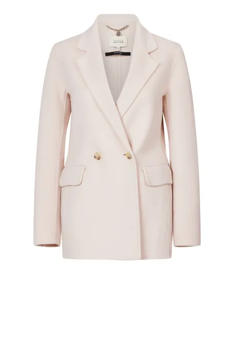 Kurtka z jedwabiem doubleface beż