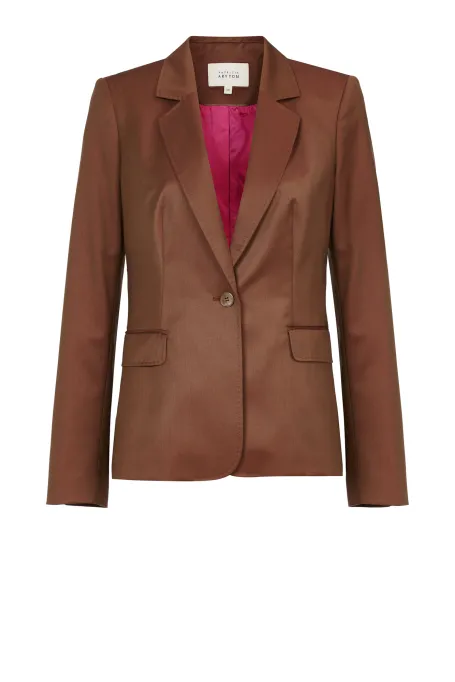 Brązowy żakiet z wełny do garnituru