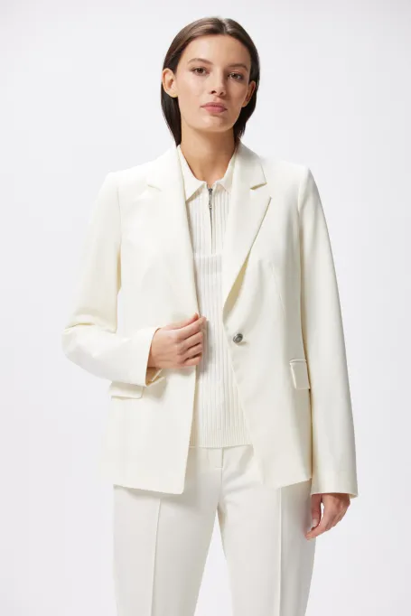 Wełniany żakiet do garnituru beż