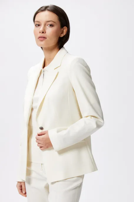 Wełniany żakiet do garnituru beż