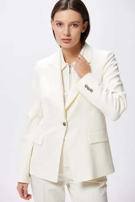 Wełniany żakiet do garnituru beż