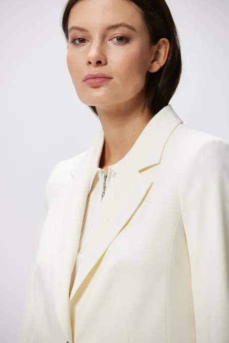 Wełniany żakiet do garnituru beż