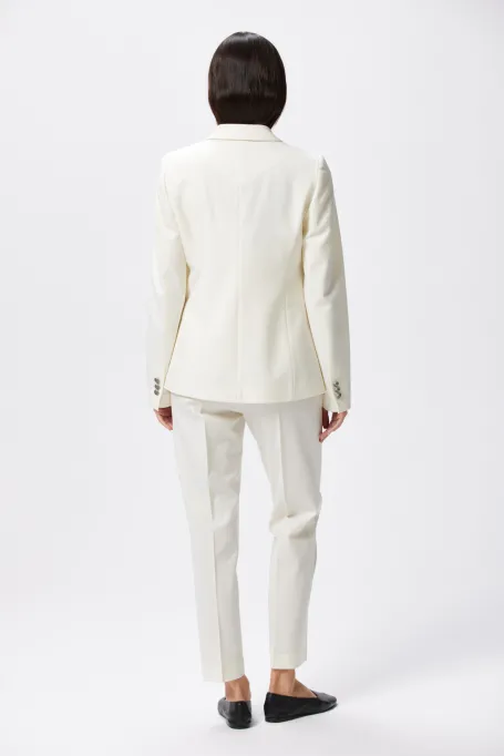 Wełniany żakiet do garnituru beż