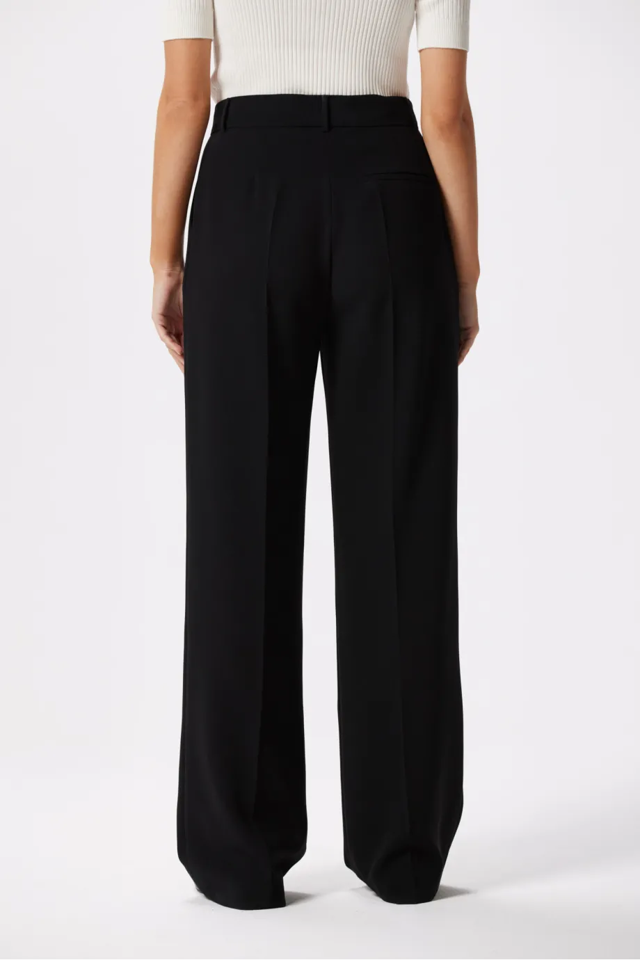 Czarne szerokie spodnie do garnituru Czarne szerokie spodnie do garnituru