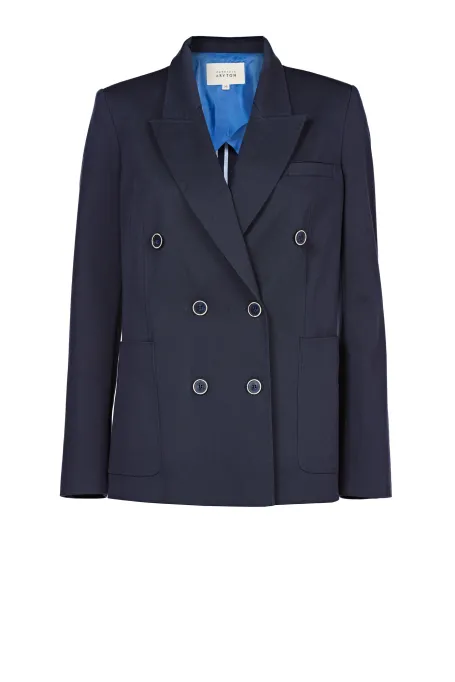 Granatowy żakiet bawełniany do garnituru