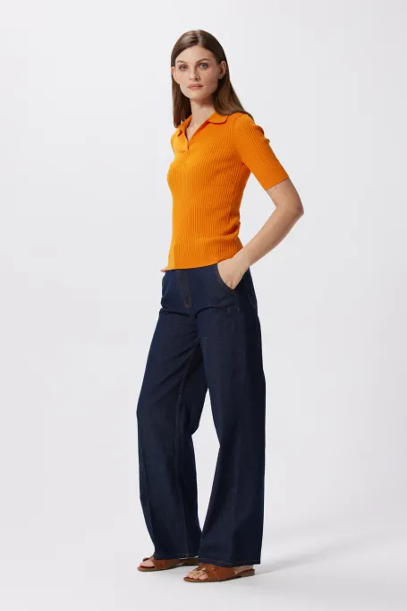 Pomarańczowa bluzka polo