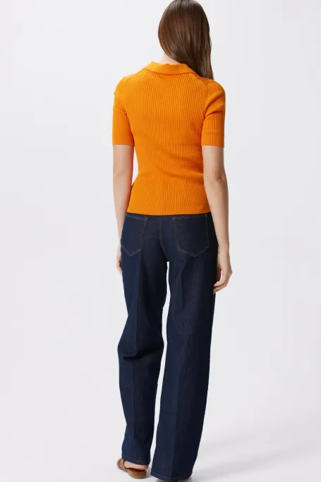 Pomarańczowa bluzka polo