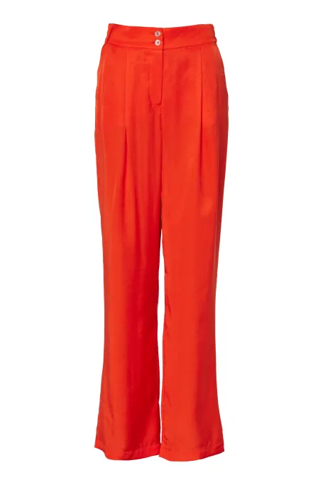 Szerokie spodnie do garnituru czerwony