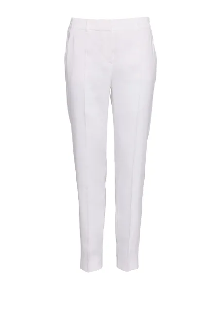 Białe spodnie z lnem Lotto do garnituru