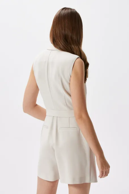 Kombinezon z szortami beż