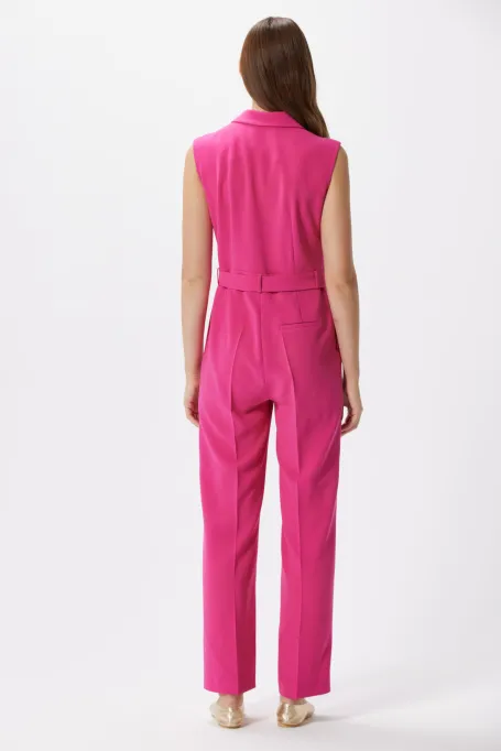 Kombinezon z szerszą nogawką fioletowy